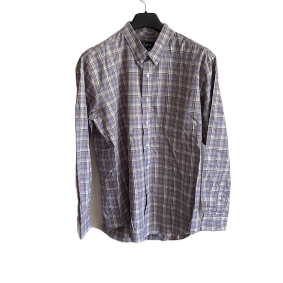 Oxford Purple Plaid Casual Shirt - Picture 1 of 4
